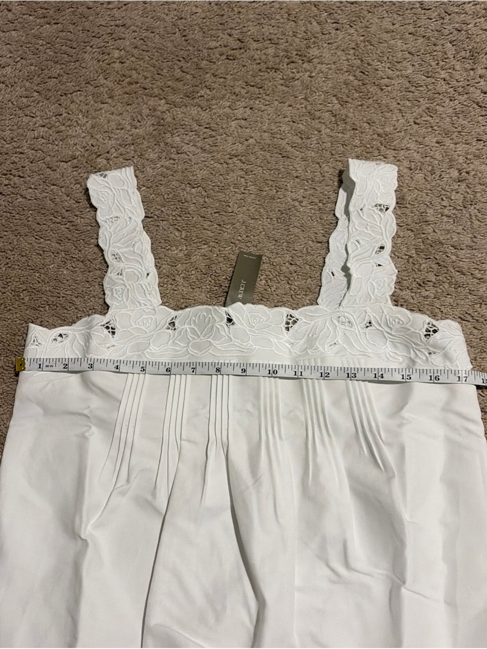 NWT J. Crew Ondine White 100% Cotton Poplin Mini Dress Size Small Embroidered - Picture 4 of 7